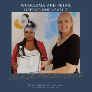 Bconsult learnership graduation day Tracey and Student