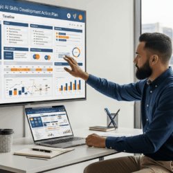 AI skills development action plan for South African professionals in 2026. 7 practical steps from goal setting to certification, application, and career ROI.